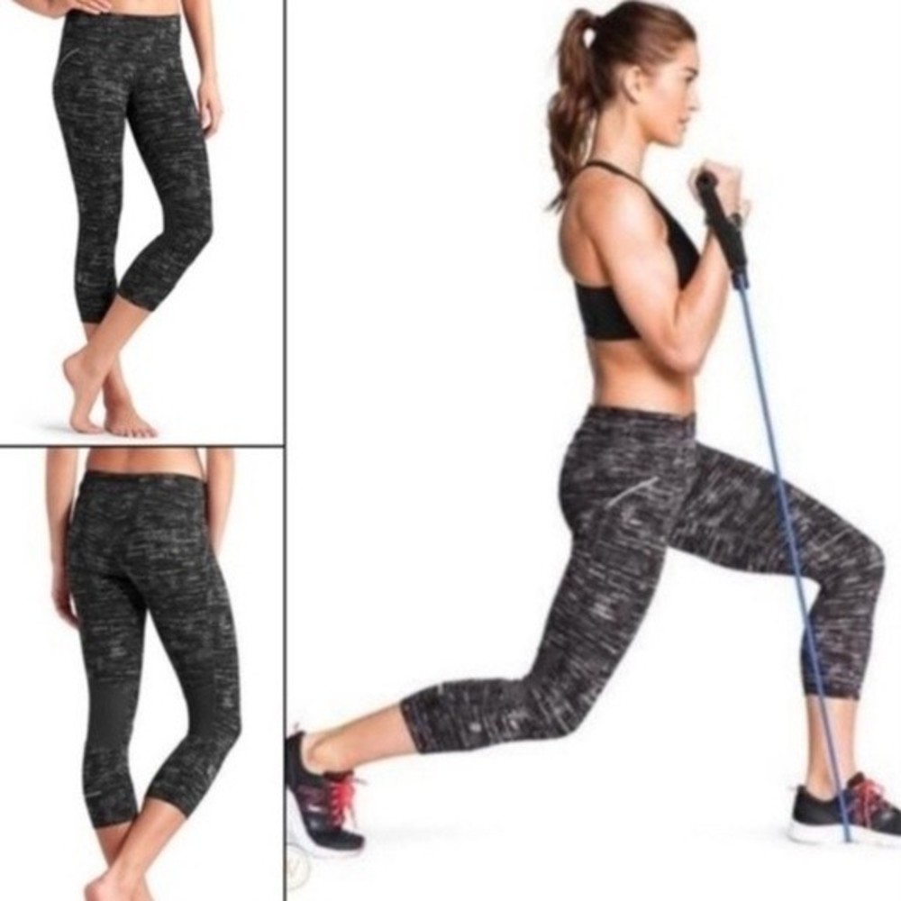 Y2K Athleta Relay Capri Legging Paint Bucket brown cropped Length sizes S